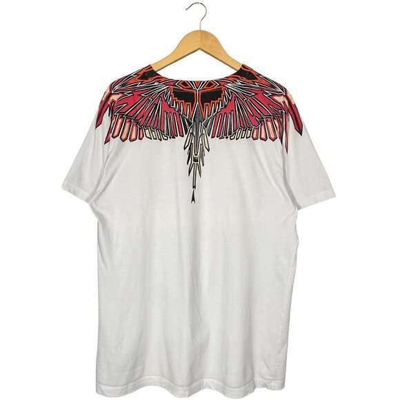 Marcelo Burlon Wings print round neck T-shirt white mens size medium - Picture 2 of 7